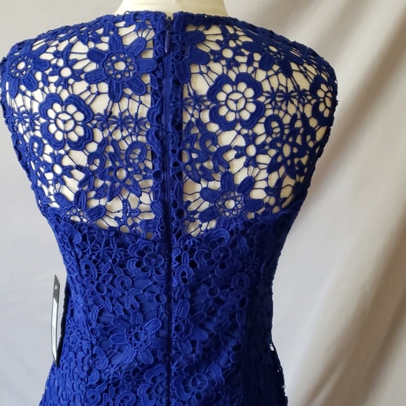 New Bebe Blue lace dress - Picture 2 of 5